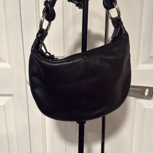 Ann Taylor Black Hobo Bag with Braided Strap